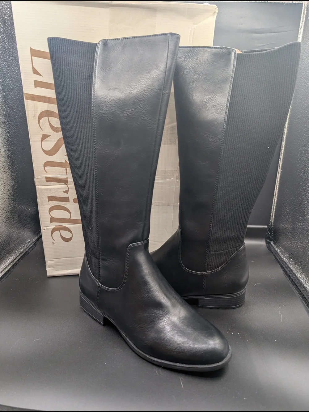 Life Stride Black Over-the-Knee Stretch Riding Boots